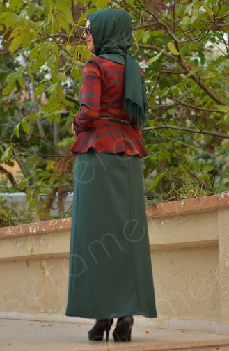 Habillé Hijab Vert 4092-03