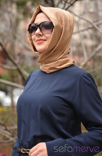 Şükran Tulum Elbise 4102-05 Lacivert
