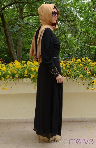 Black İslamitische Avondjurk 4118-01