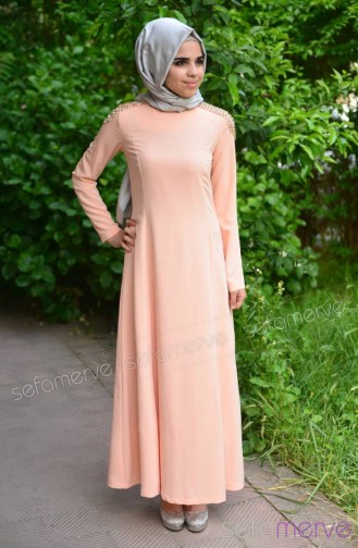 New Season Sukran Dress 4135-01 Salmon 4135-01