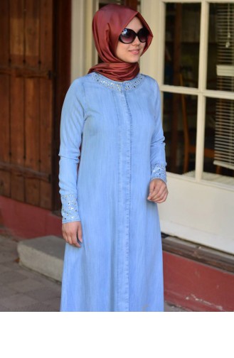 Şükran Kot Ferace Yeni Sezon 35469-01 Buz Mavi
