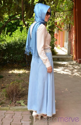 Şükran Kot Etek 2014-01 Buz Mavisi