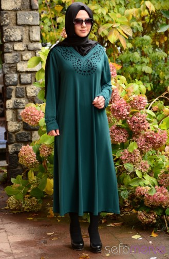 New Season Dress Models SHALL 2642-03 Green 2642-02