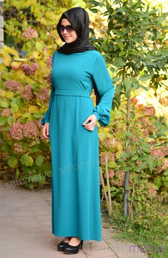 فستان تركواز 2676-01