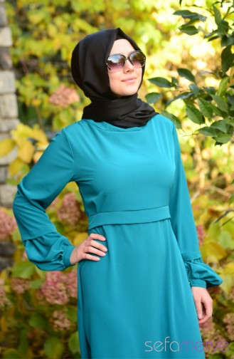 فستان تركواز 2676-01