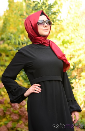 Şüşütown Başak Elbise 2676 05 Siyah
