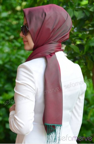 Sefamerve Suveybe Shawl 20 Green Red 20