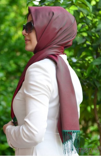 Sefamerve Suveybe Shawl 20 Green Red 20