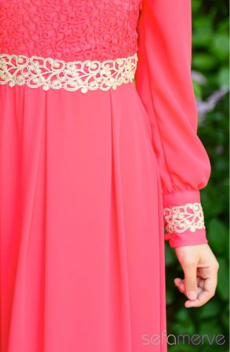 Hijab Dress FY 51983-02 Coral 51983-02