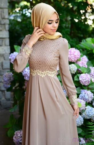 Hijab Dress FY 51983-03 Mink 51983-03