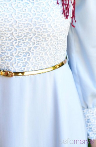 فستان أزرق سماوي 52043-03
