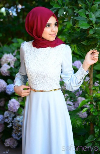 فستان أزرق سماوي 52043-03
