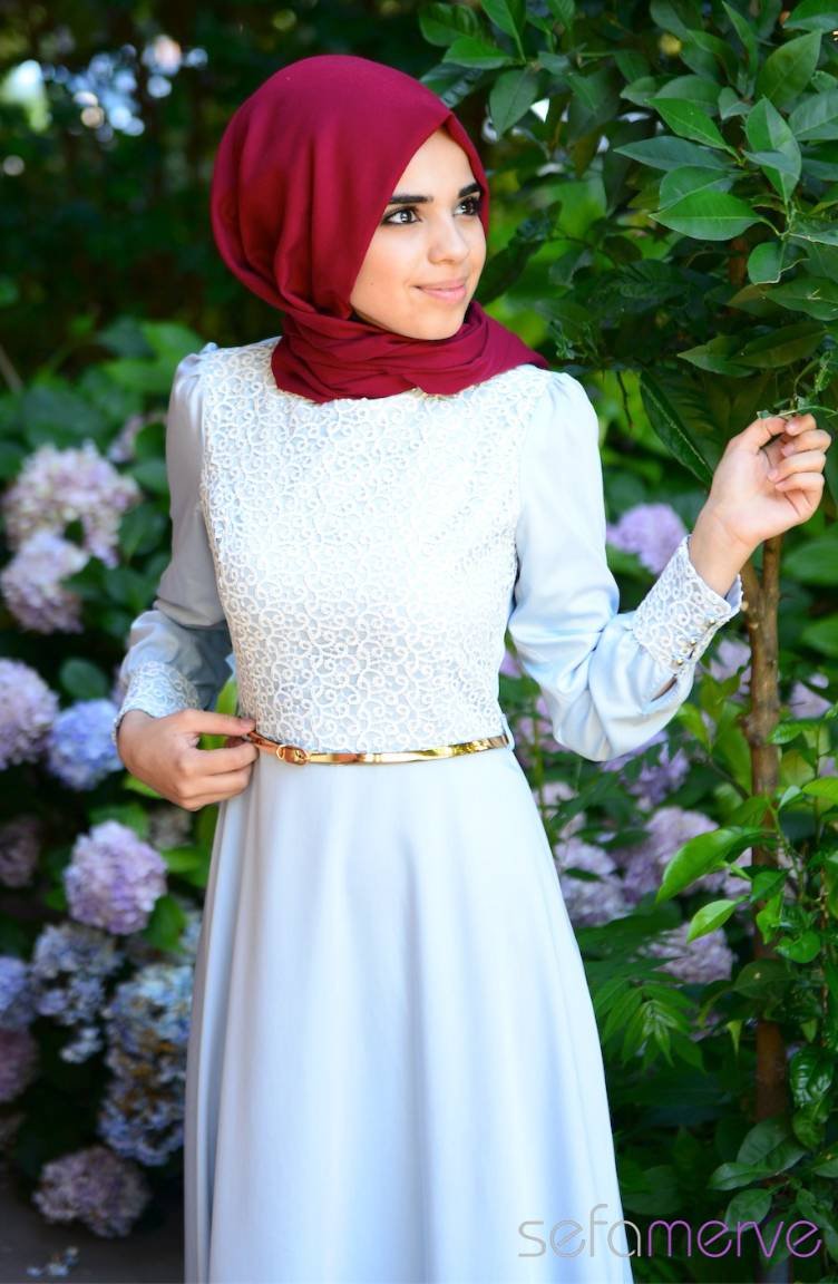فستان أزرق سماوي 52043-03