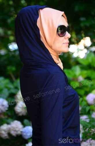 Yazlık Elbise 3518-02 Lacivert