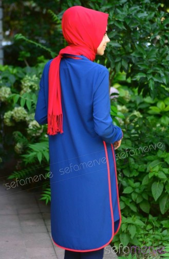 Sefamerve Zernişan Tesettür Tunik 4163-02 indigo