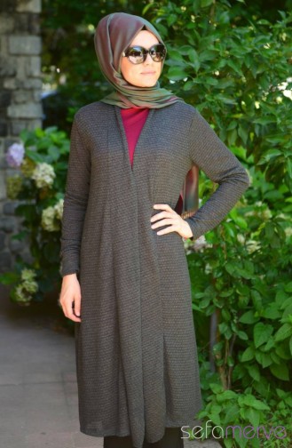 Yazlık Uzun Hırka 1478-02 Füme