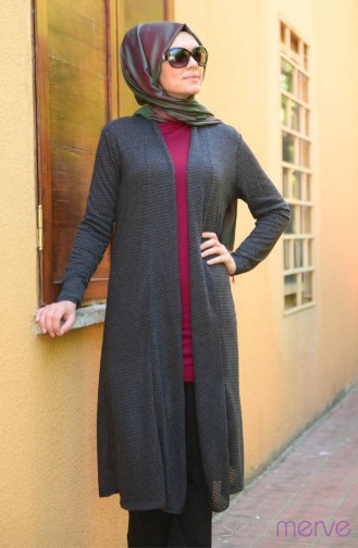 Yazlık Uzun Hırka 1478-02 Füme
