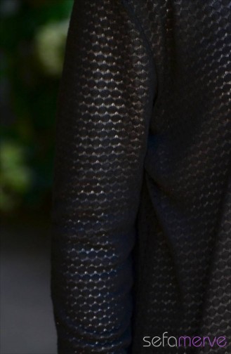 Yazlık Uzun Hırka 1478-01 Siyah