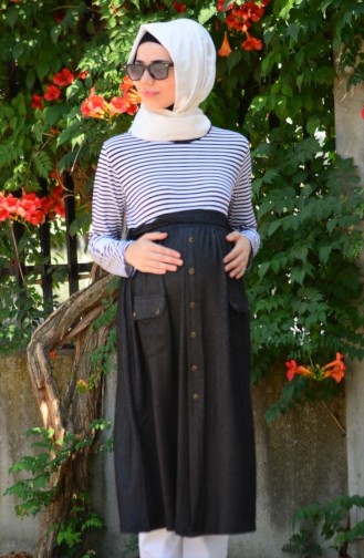 Tesettür Hamile Tunik 3998-01 Siyah
