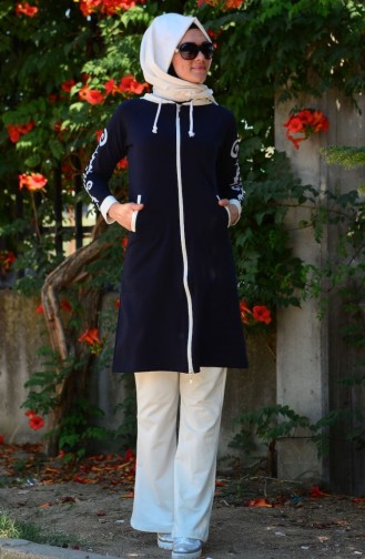 Minahill Hijab Sweatpants 40215-06 Navy Eccru 40215-06