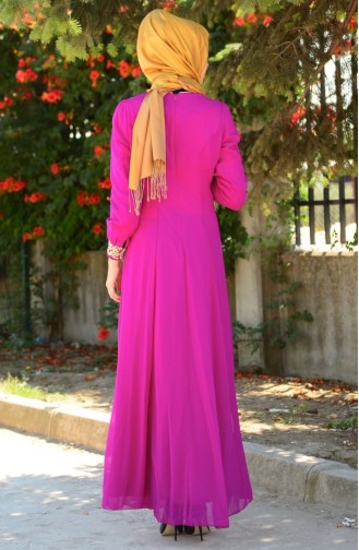 Fuchsia Hijab Dress 52272-04