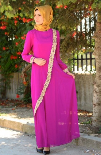 Fuchsia Hijab Dress 52272-04