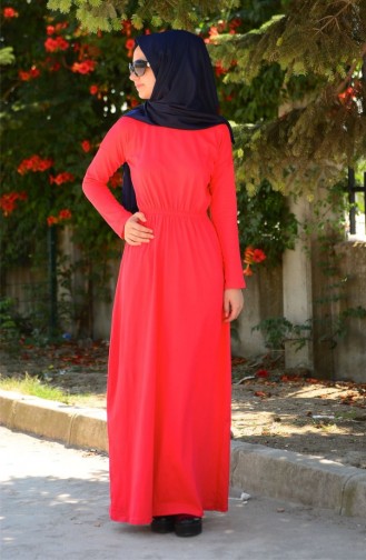 Vermilion Hijab Dress 4015-07