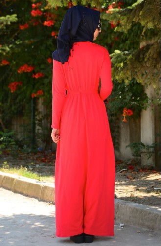 Vermilion Hijab Dress 4015-07