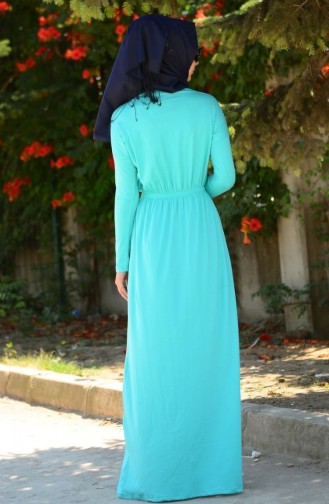Minzengrün Hijab Kleider 4015-06