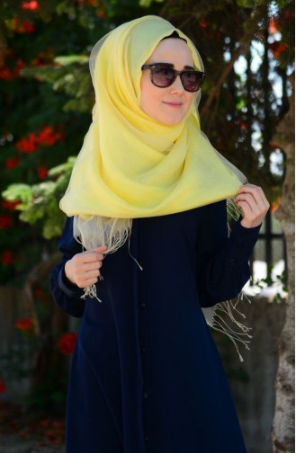 İpek Tül Şal 14 Sarı Bej