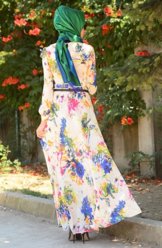 Fuchsia Hijab Dress 0607-02