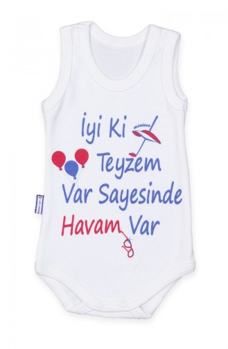 İyiki Teyzem Var Askılı Body 1335-01 Ekru