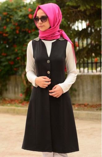Tesettür Yelek FY 82286-04 Siyah