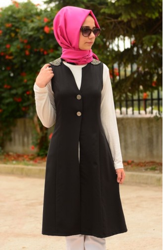Tesettür Yelek FY 82286-04 Siyah