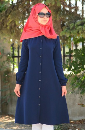 Tesettür Tunik Zernişan 4458-03 Lacivert