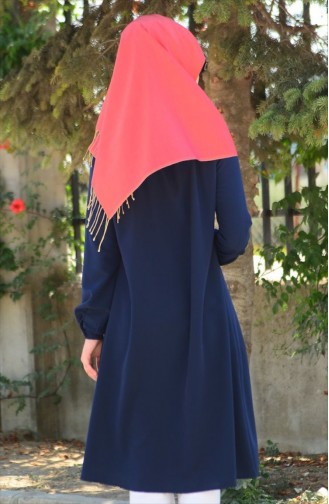 Tesettür Tunik Zernişan 4458-03 Lacivert