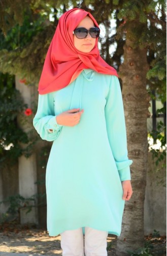 Tesettür Tunik Zernişan 4464-13 Mint Yeşili