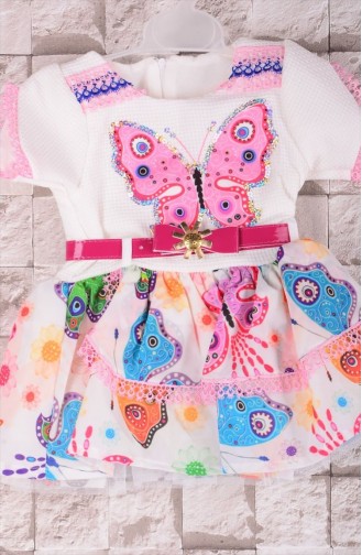 Kız Çocuk Elbise 0125B-01 Pembe