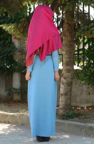 Robe Hijab Bleu Glacé 4028-04