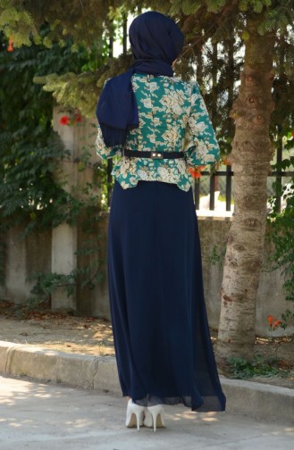 Green Hijab Dress 52291-04