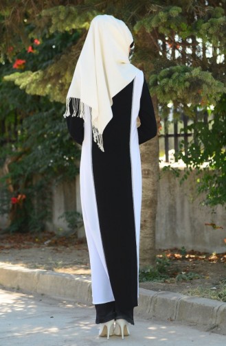 White Abaya 6450D-03