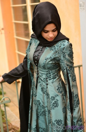 Sefamerve Hürrem Evening Dress  1138-01 Green 1138-01