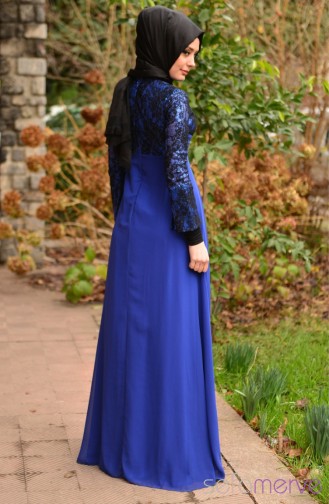 Sefamerve Evening Dress  3115-01 Saxon Blue 3115-01