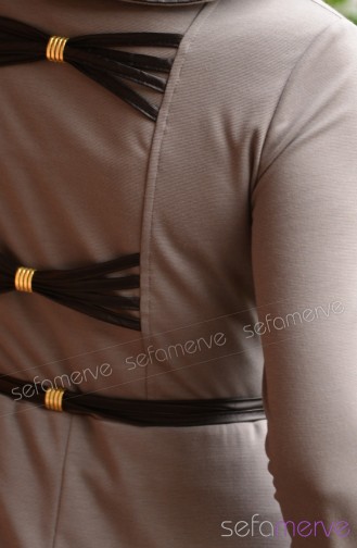Perçem Hijab Dress 3058-04 Gray 3058-04