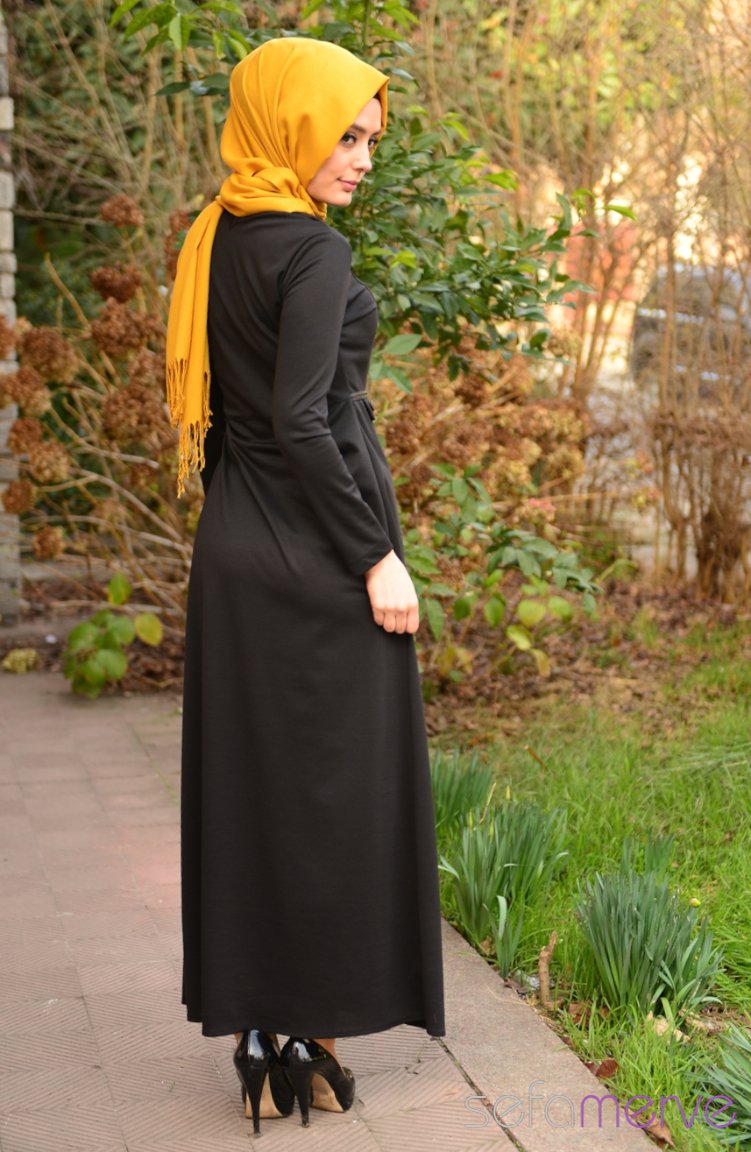 Per em Hijab Dress 3060 06 Black 3060 06 Sefamerve