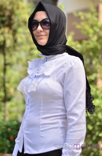 Trend Gömlek 5038-01 Beyaz