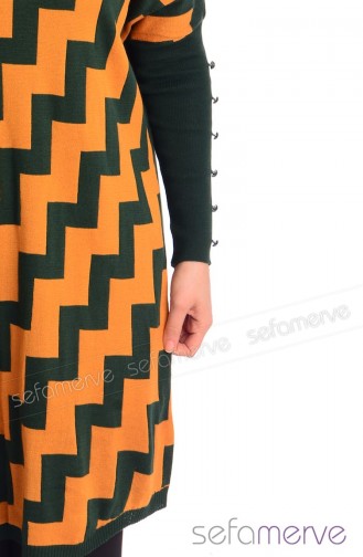 Triko Tunik 3311-01 Hardal Koyu Yeşil