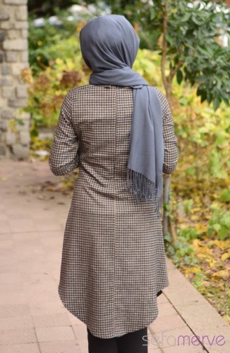 Tesettür Tunik Zernişan 4289-01 Kahverengi