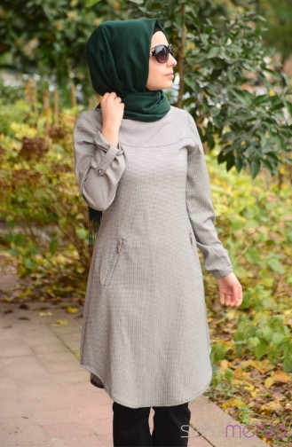 Tesettür Tunik Zernişan 4291-01 Siyah