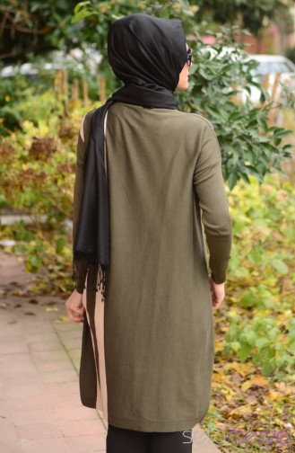 Triko Tunik 3255-05 Haki Yeşil Bej